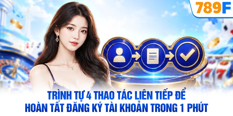 Trình tự 4 thao tác liên tiếp để hoàn tất đăng ký tài khoản trong 1 phút